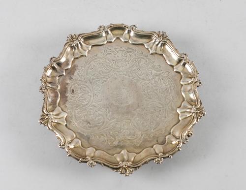 A VICTORIAN SILVER SALVER
