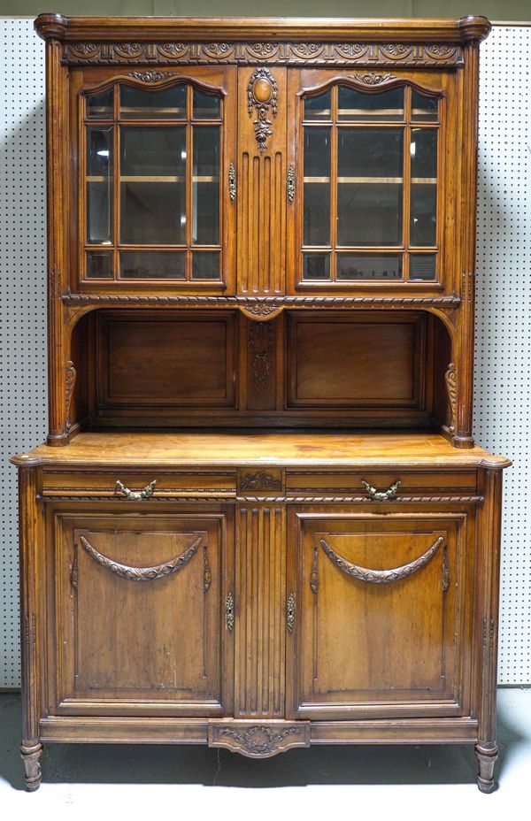 A 19TH CENTURY FRENCH WALNUT DRESSER