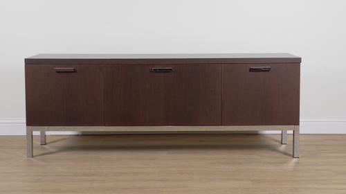 20TH CENTURY DESIGN; A HARDWOOD SIDE CABINET