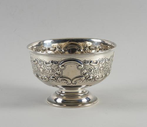A SILVER ROSE BOWL