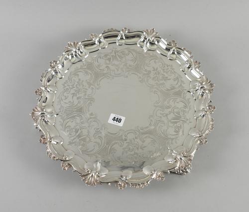 A VICTORIAN SILVER SALVER