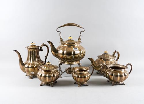 A SILVER SIX PIECE TEA AND COFFEE SET (6)
