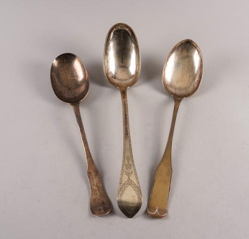 THREE LARGE BASTING SPOONS (3)