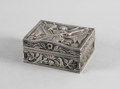 A SILVER BANK OF ENGLAND PRESENTATION TABLE CIGARETTE BOX