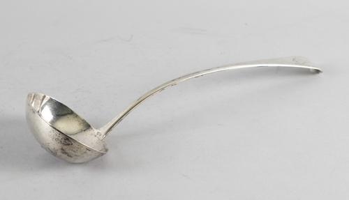 A GEORGE III SILVER SOUP LADLE