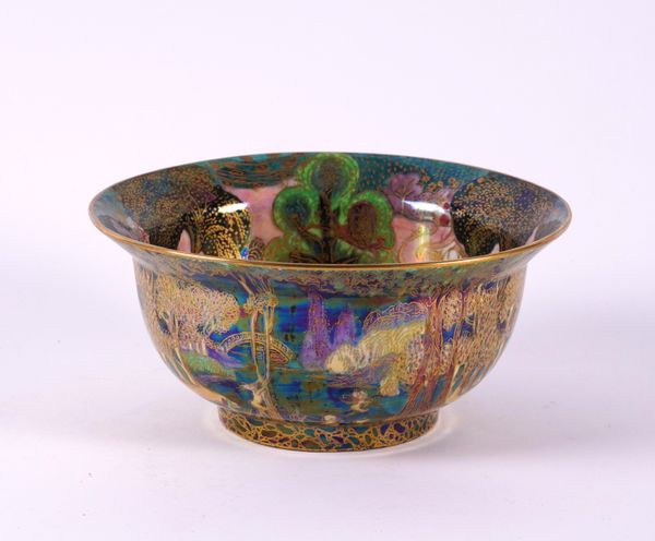 A WEDGWOOD FAIRYLAND LUSTRE K'ANG HSI BOWL