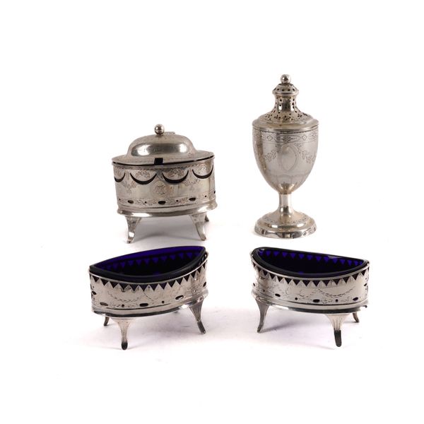 A GROUP OF FOREIGN AND PLATED WARES (4)