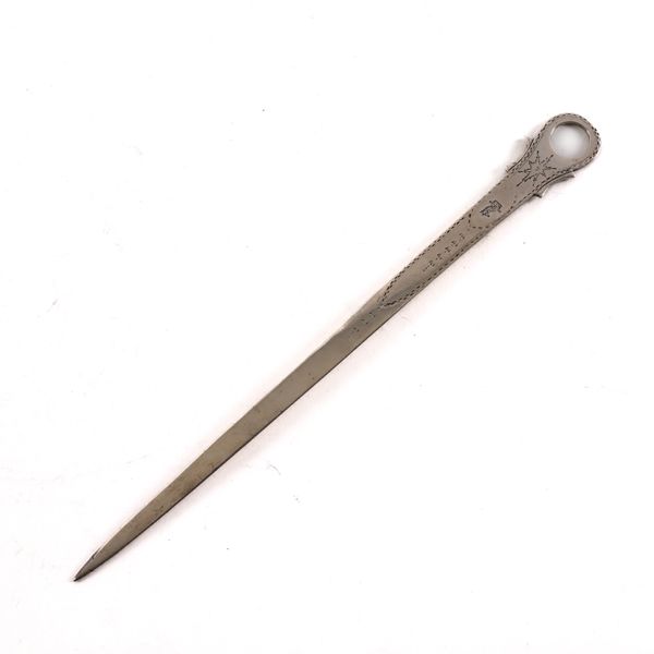 A GEORGE III IRISH SILVER SKEWER