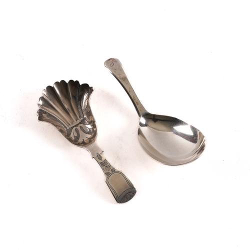 TWO SILVER CADDY SPOONS (2)