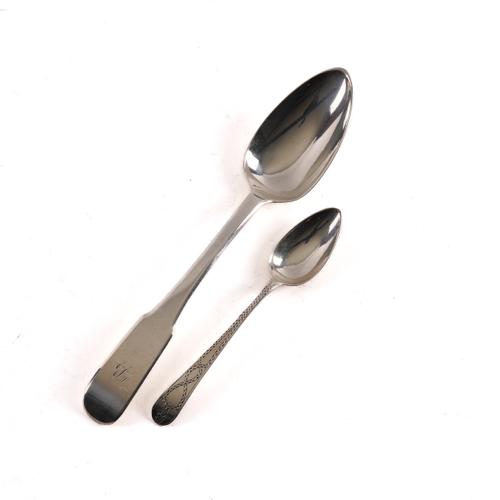 TWO SCOTTISH SILVER SPOONS (2)