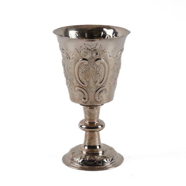 A VICTORIAN SILVER GOBLET