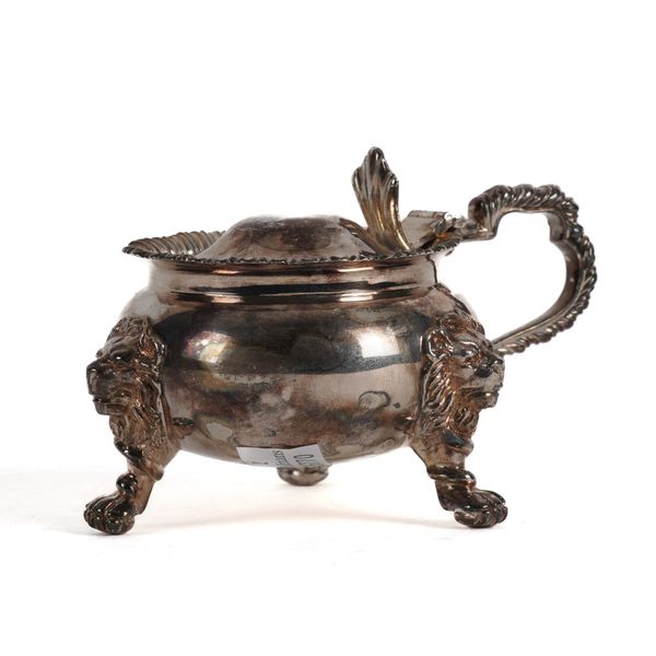 A SILVER MUSTARD POT