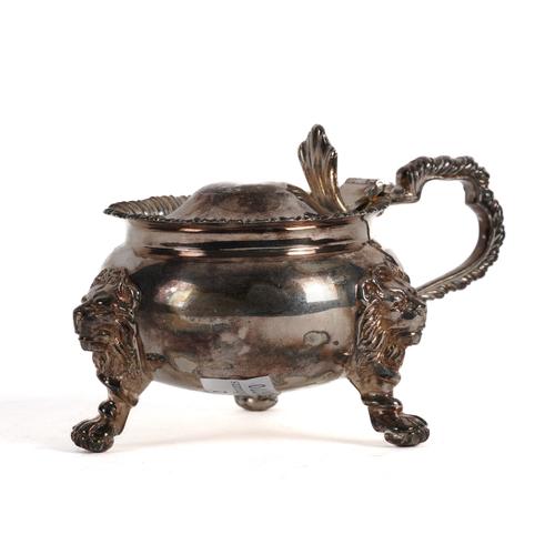 A SILVER MUSTARD POT