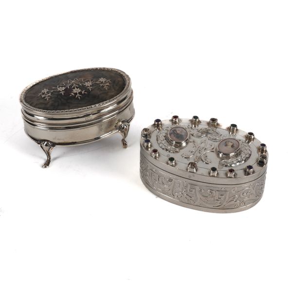 TWO OVAL BOXES (2)