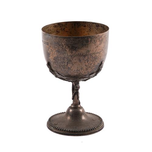 A SILVER CHRISTENING GOBLET