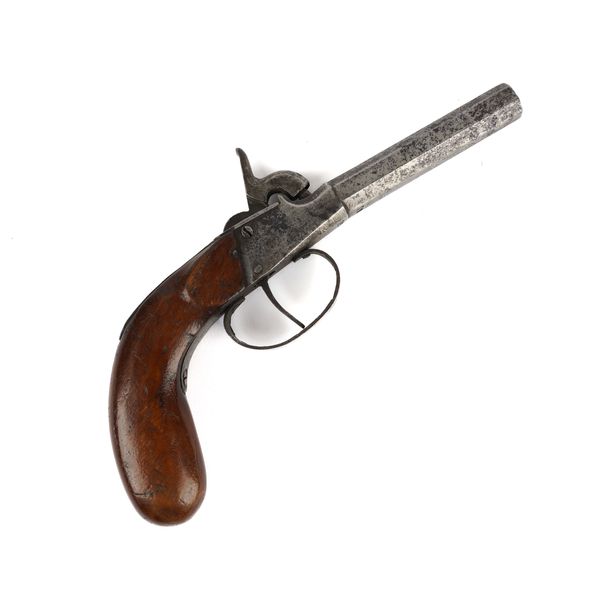 A SMALL 19TH CENTURY PERCUSSION ACTION PISTOL