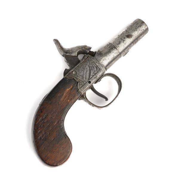 A 19TH CENTURY PERCUSSION ACTION MUFF PISTOL