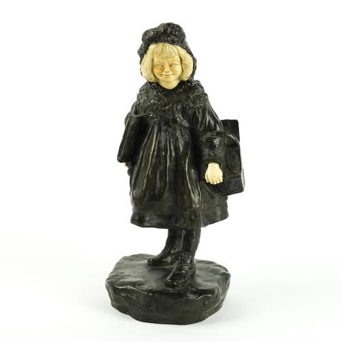 AFTER JOSE CARDONA (1878-1923): A BRONZE FIGURE OF A GIRL