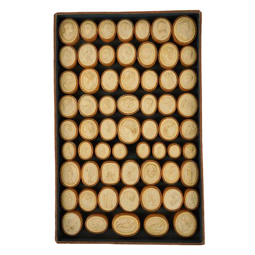 A CASED SET OF ITALIAN PLASTER INTAGLIOS AFTER THE ANTIQUE