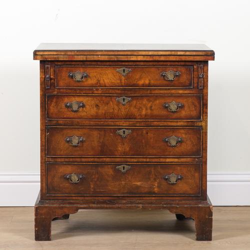 A 19TH CENTURY WALNUT BACHELOR'S CHEST