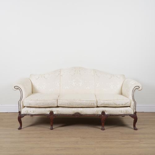 A GEORGE II STYLE HUMP BACK SOFA
