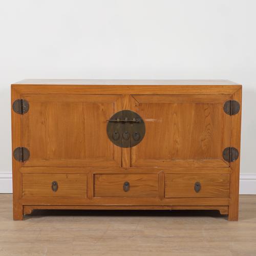 A CHINESE HARDWOOD SIDE CABINET