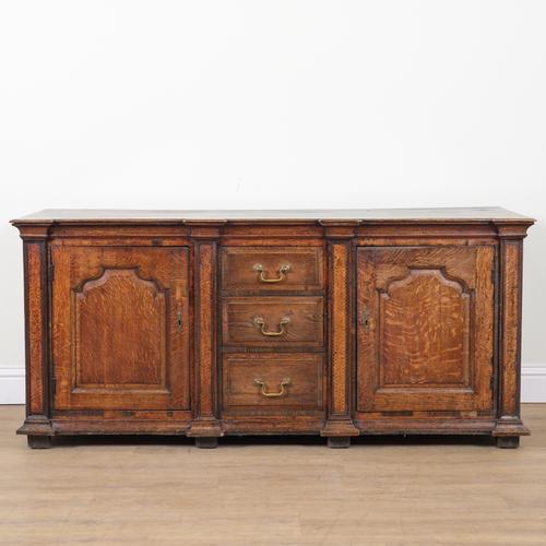 AN 18TH CENTURY AND LATER OAK DRESSER BASE