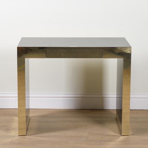 A LACQUERED BRASS AND EBONISED DRESSING TABLE (2)