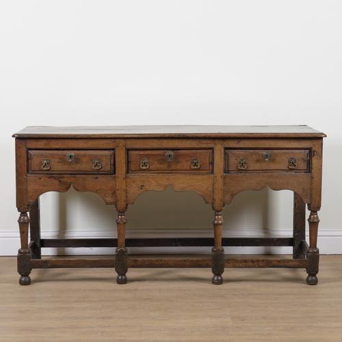 A GEORGE II OAK DRESSER BASE