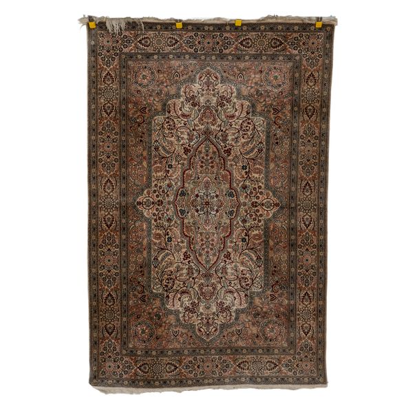 A GHOM SILK RUG, PERSIAN