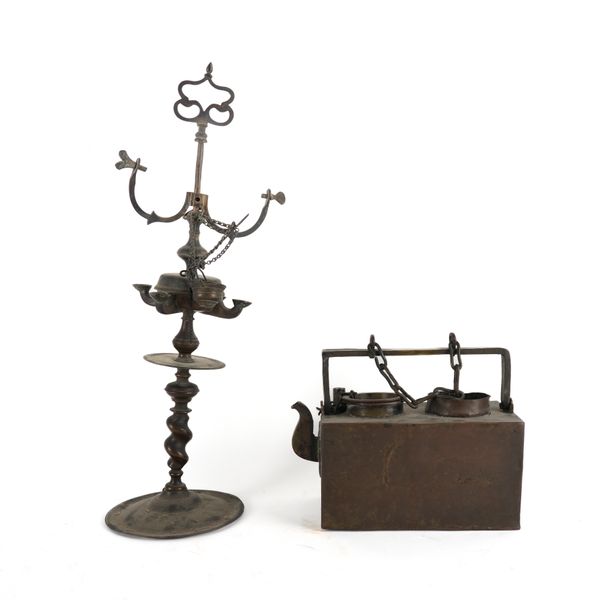 A CENTRAL ASIAN BRONZE ALLOY RECTANGULAR TEAPOT
