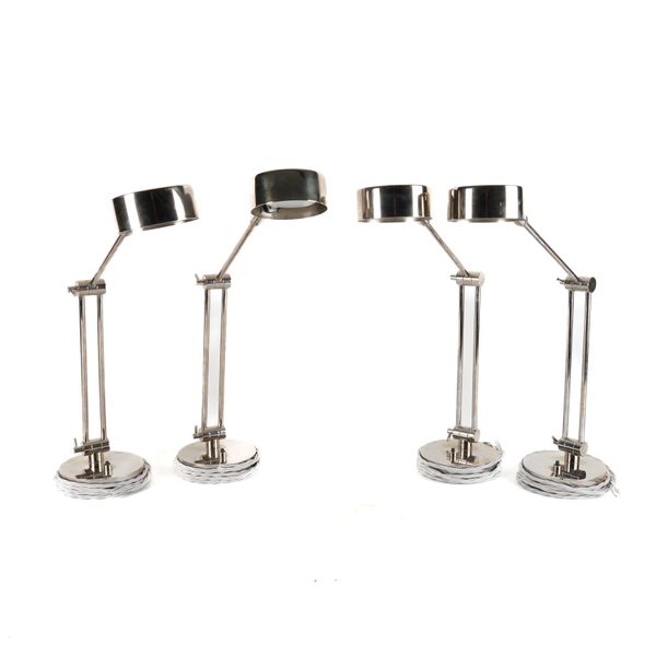 A GROUP OF FOUR NICKEL PLATED ANGLE-POISE ‘FARINGDON’ DESK LAMPS (4)