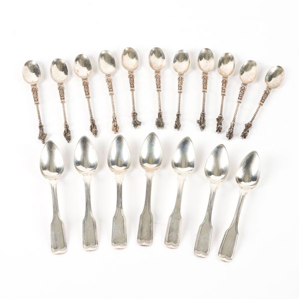 TWO PART SETS OF EUROPEAN TEASPOONS