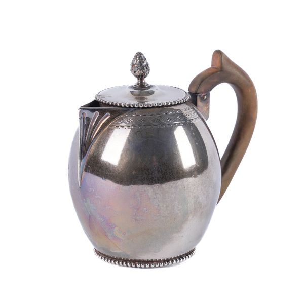 A DUTCH LIDDED HOT MILK JUG