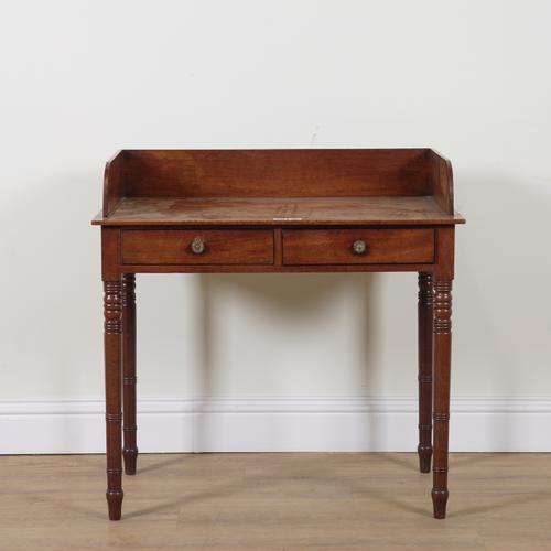 A REGENCY MAHOGANY SINGLE DRAWER SIDE TABLE