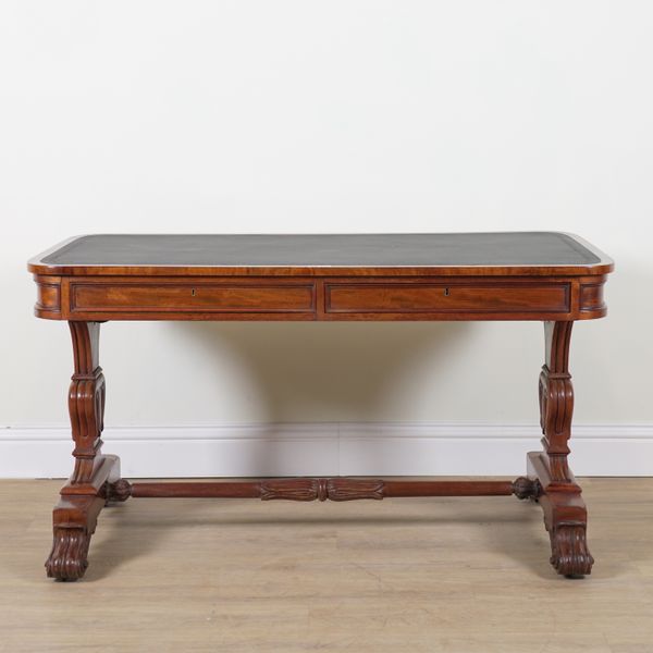 A WILLIAM IV MAHOGANY LIBRARY DESK