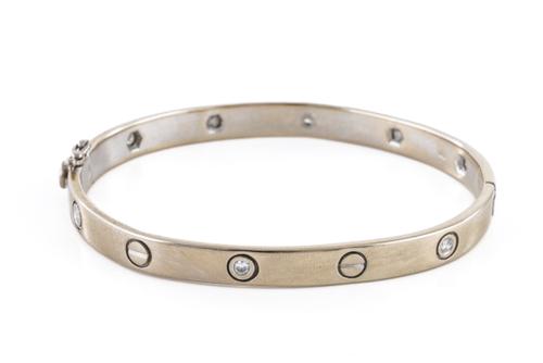 A DIAMOND SET BANGLE