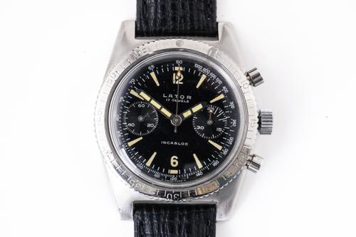 A LATOR GENTLEMAN'S CHRONOGRAPH DIVERS WRISTWATCH