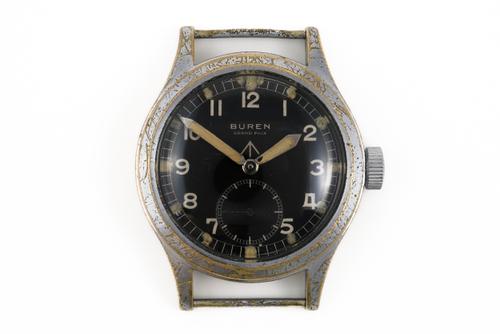 A BUREN GENTLEMAN'S MILITARY WRISTWATCH