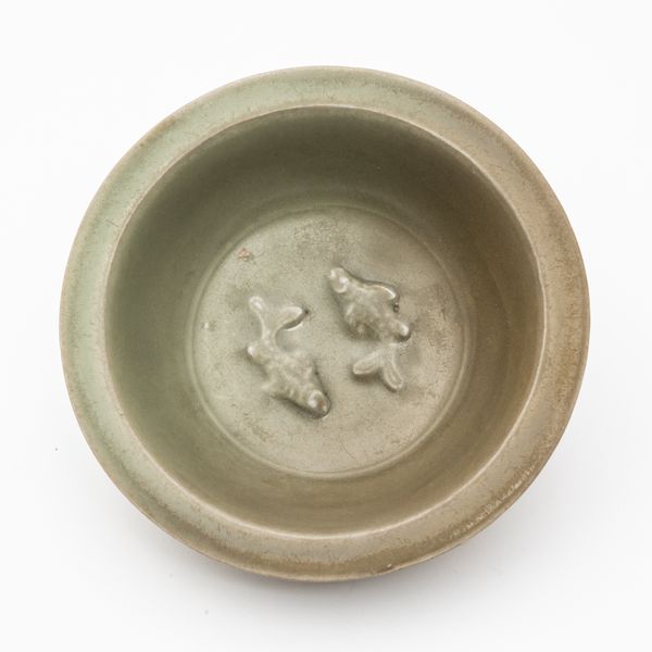 A SMALL CHINESE CELADON `TWIN FISH' BOWL