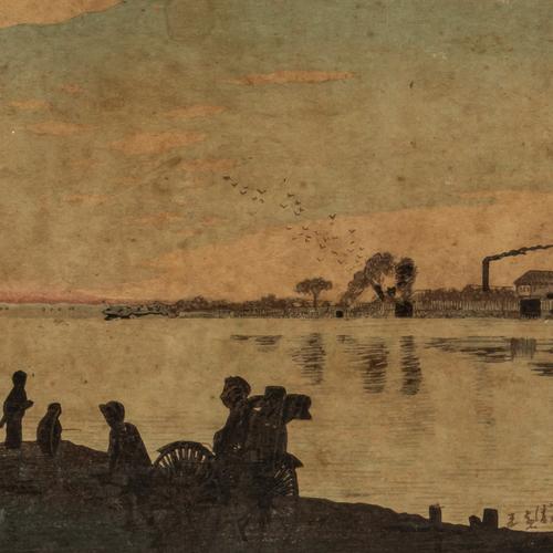 KOBAYASHI KIYOCHIKA ( 1847-1915) A JAPANESE WOODBLOCK PRINT