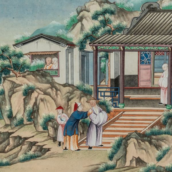 FOUR CHINESE EXPORT PAINTINGS (5)