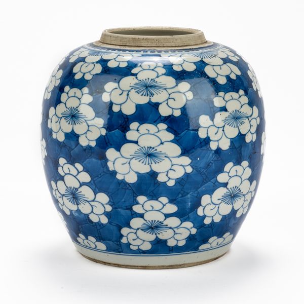 A CHINESE BLUE AND WHITE GINGER JAR