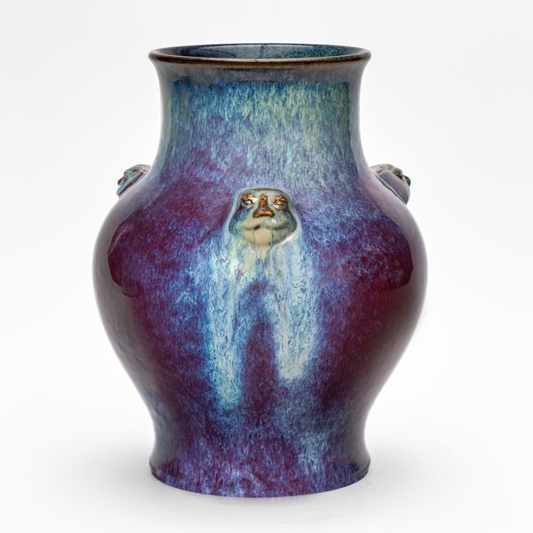 A CHINESE FLAMBE BALUSTER VASE