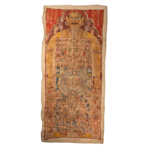 A LARGE JAIN CLOTH HANGING