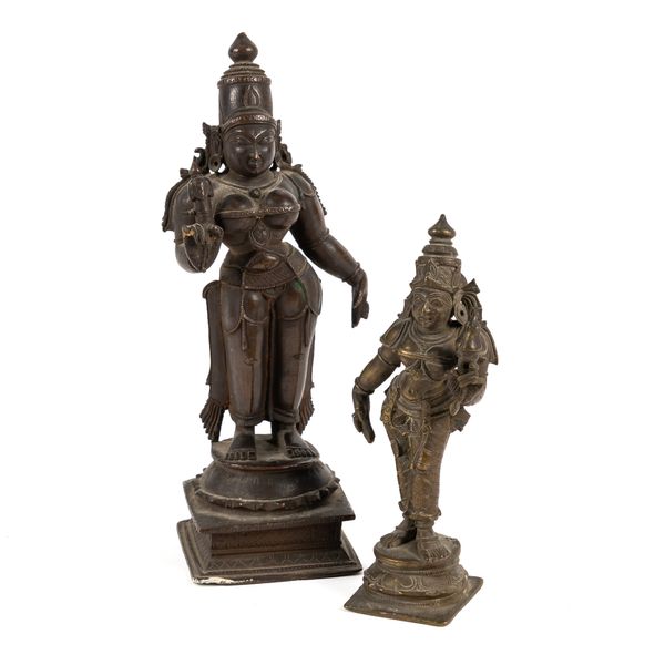 A BRONZE FIGURE OF SRI DEVI (2)