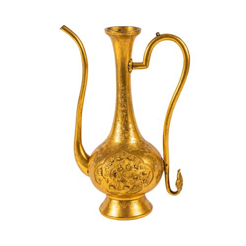A GILT-COPPER EWER