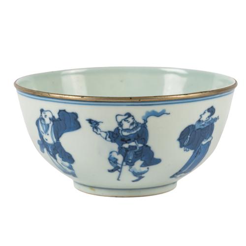 A SMALL CHINESE 'BLEU DE HUE' PORCELAIN BOWL