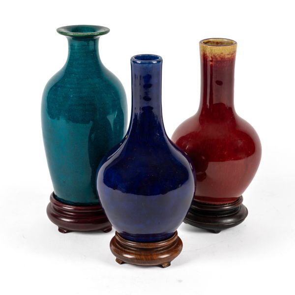 A CHINESE MONOCHROME PORCELAIN VASE (6)