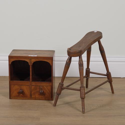 AN UNUSUAL MAHOGANY TWIN SECTION BALLOT BOX (2)